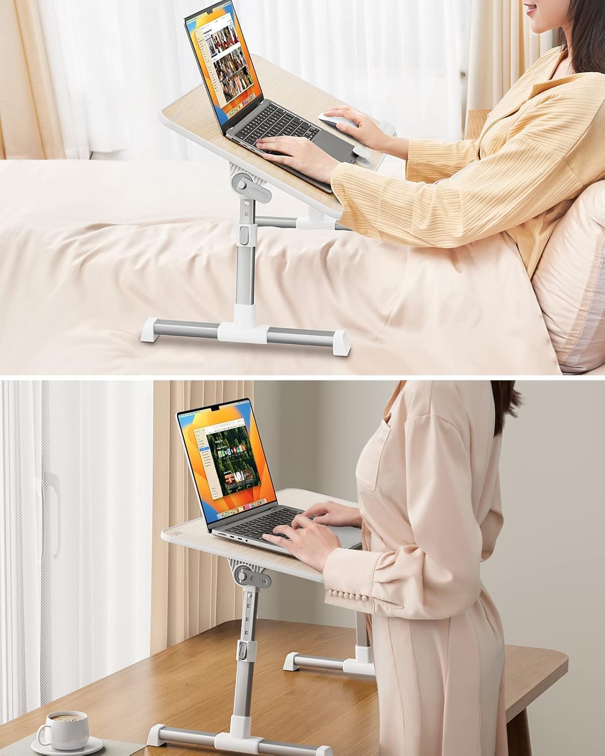 Laptop Desk Table, SAIJI Laptop Stand, Portable Lap Desks