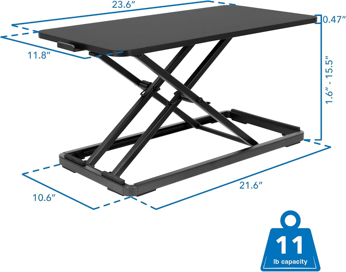Mount-It! Standing Keyboard Tray, Sit to Stand 1.7-15.6 in, 23.6 in