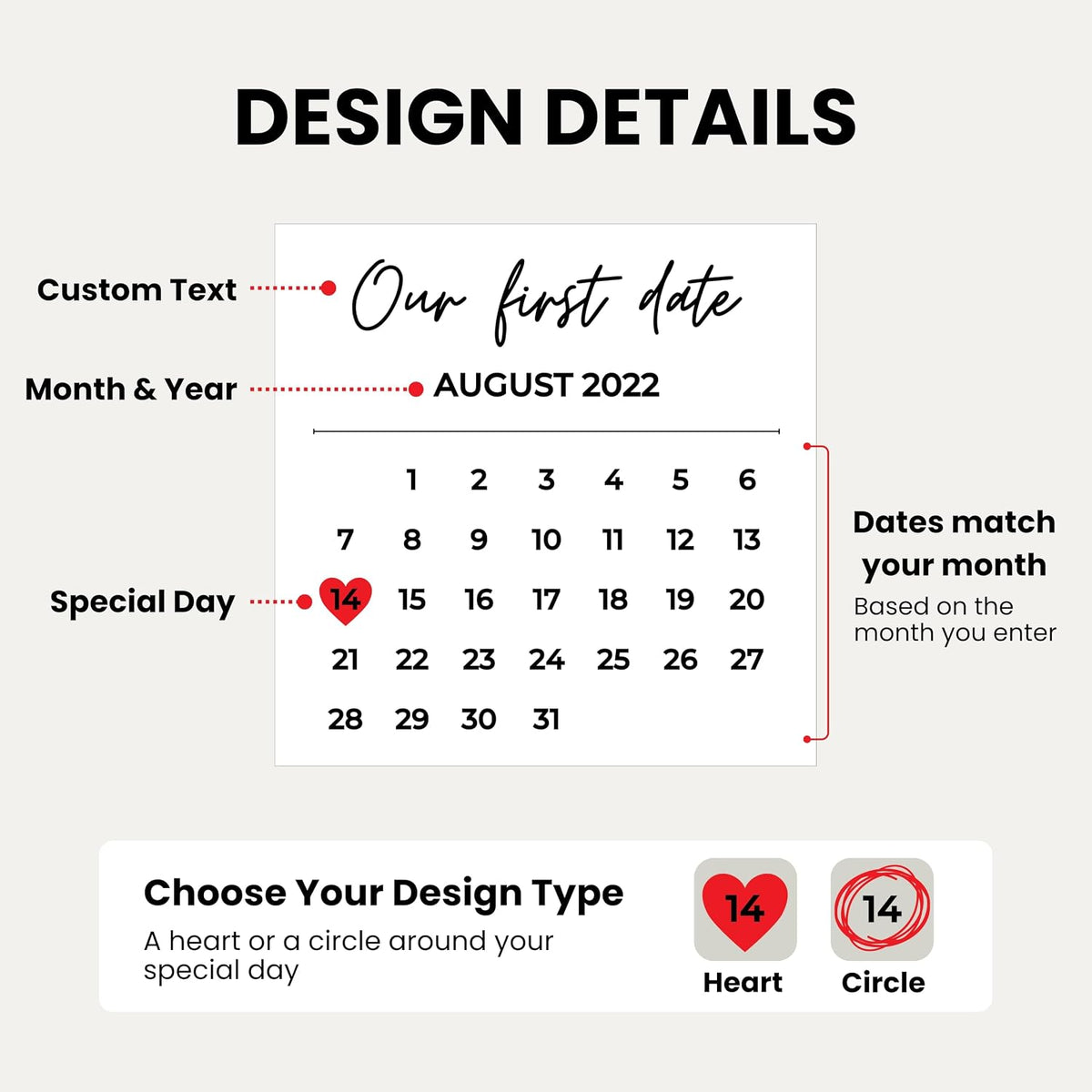 Personalized Anniversary Calendar Gift – Romantic Gift Wedding Gifts for Anni...