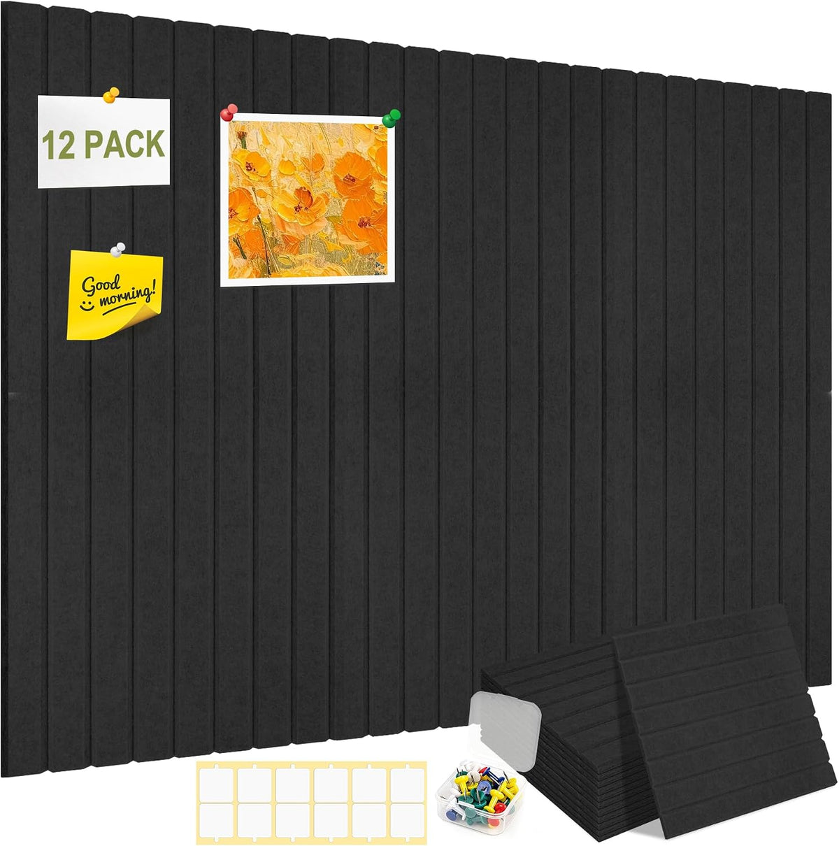 Large Felt Bulletin Board 48" x 36" Cork Board Alternative for Walls