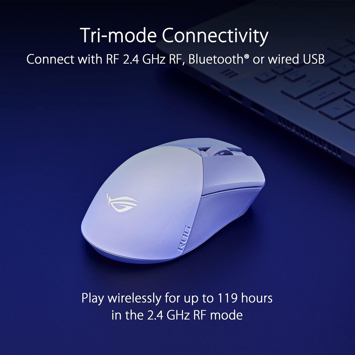 ASUS ROG Gladius III Wireless Aimpoint Gaming Mouse – Right-Handed Ergonomic,...