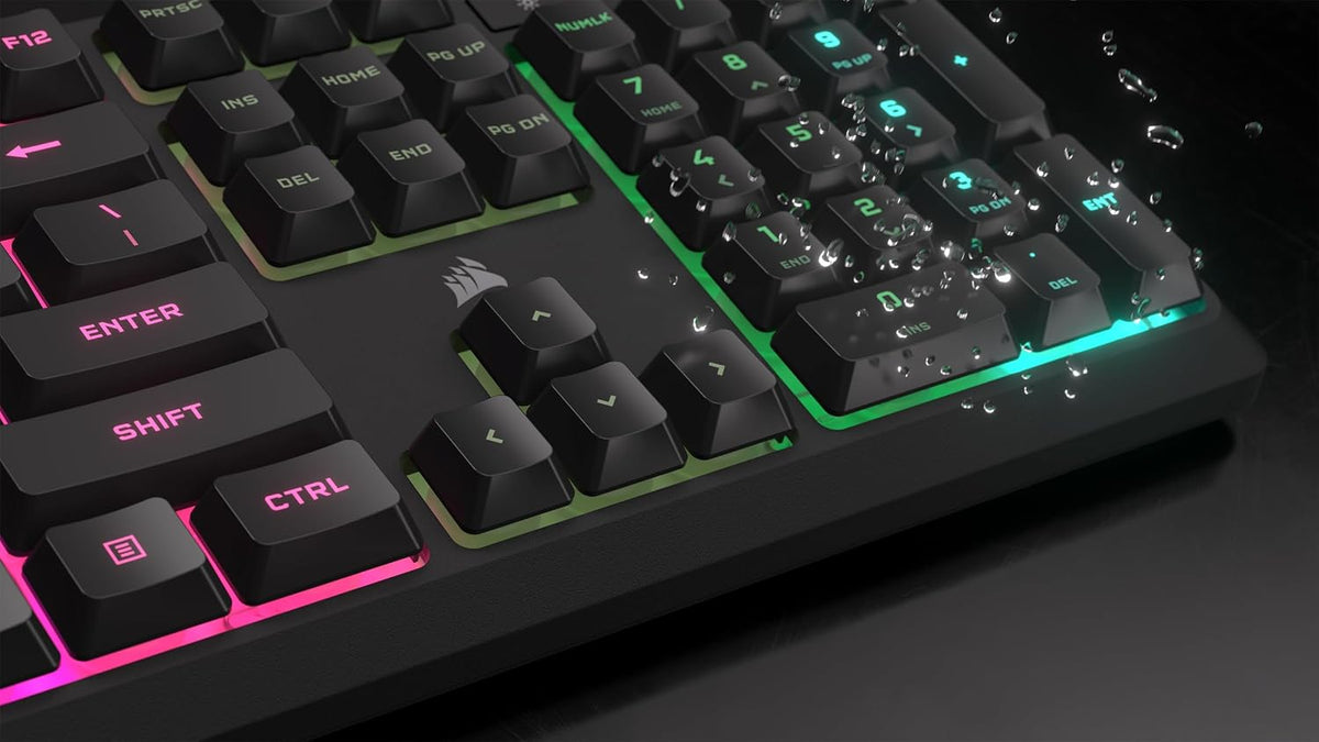 Corsair K55 CORE RGB Membrane Wired Gaming Keyboard – QWERTY US Layout – Quie...