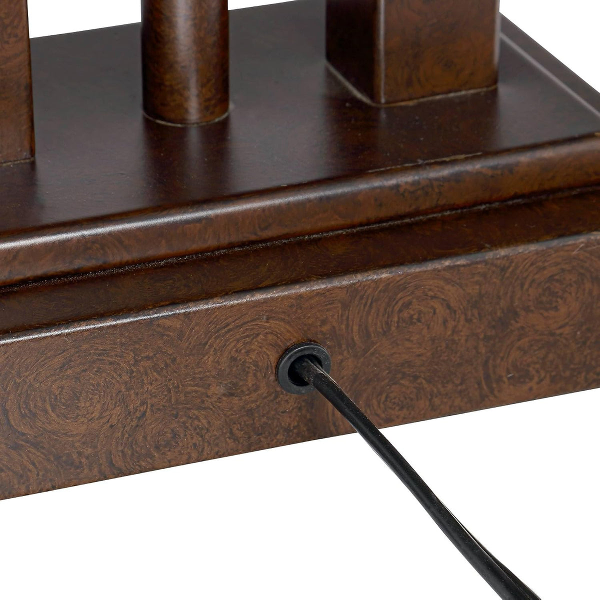 Deacon 26" Tall Desk Lamp Gooseneck USB and Outlet Bronze Brown LED Modern