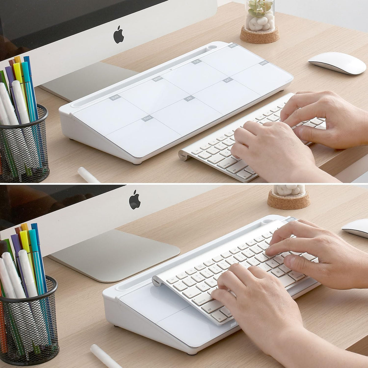 TSJ OFFICE Whiteboard Weekly Dry-Erase-Board - Desktop White Board Calendar D...