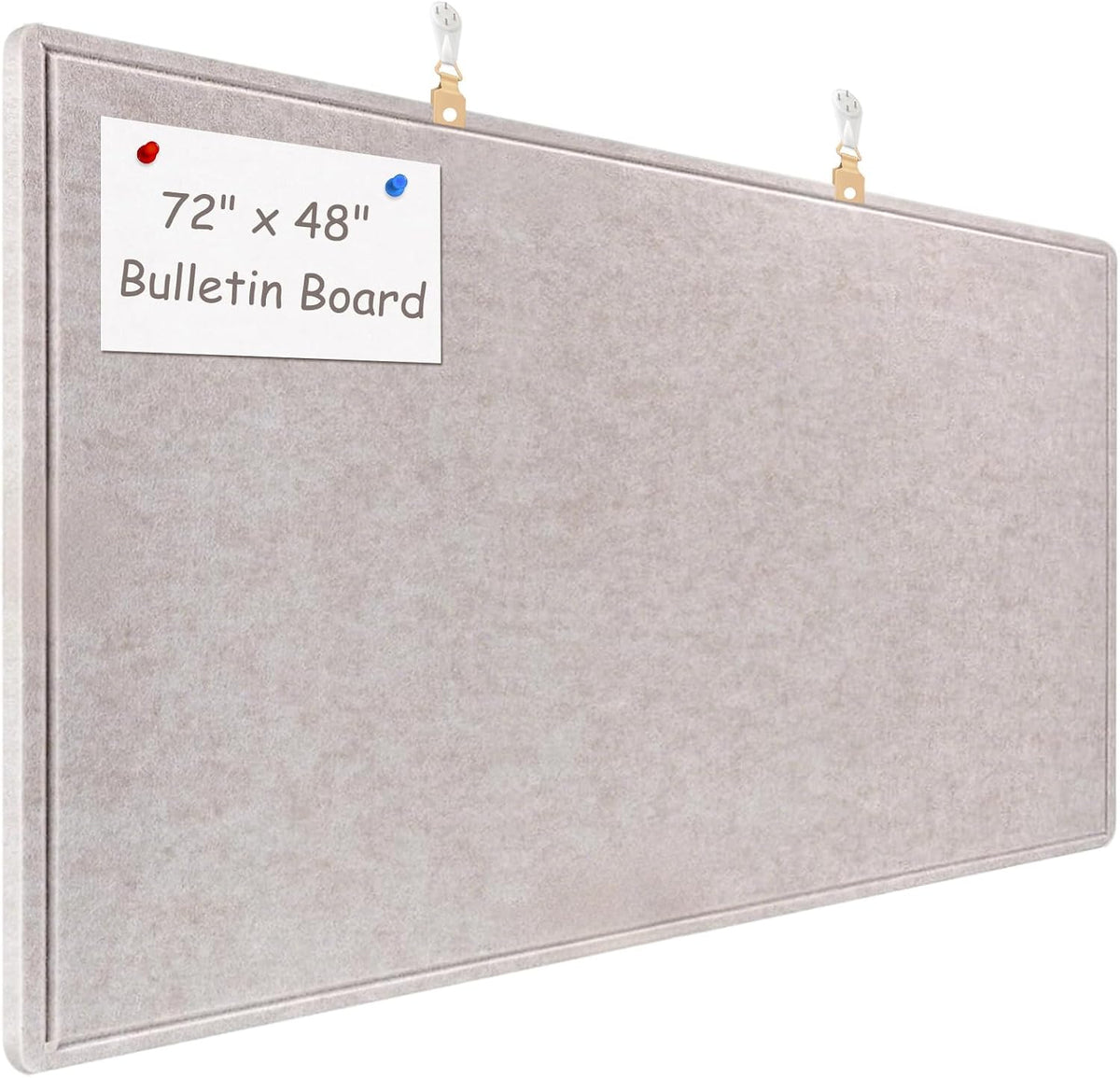 Large Bulletin Board - 72 x 48 Inches, Large Felt Board Decorative Pin Board ...
