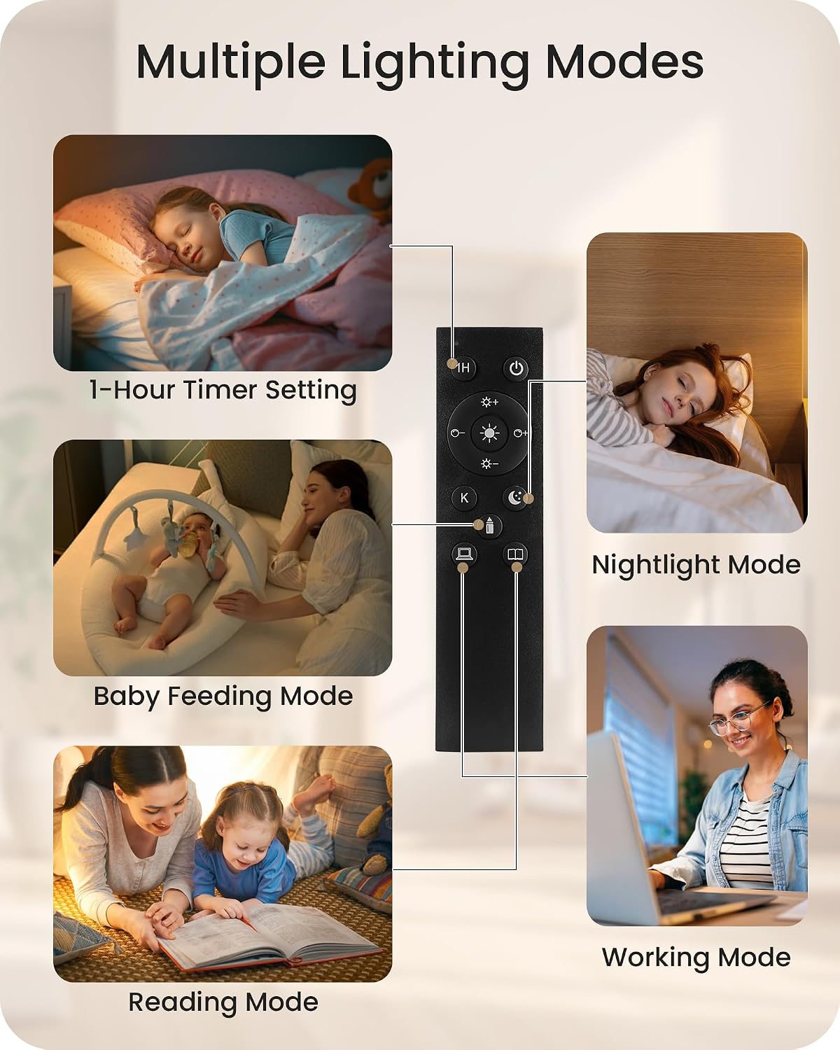 Dimmable Floor Lamp for Living Room, 68" Tall Standing Lamp, Reading Lig...