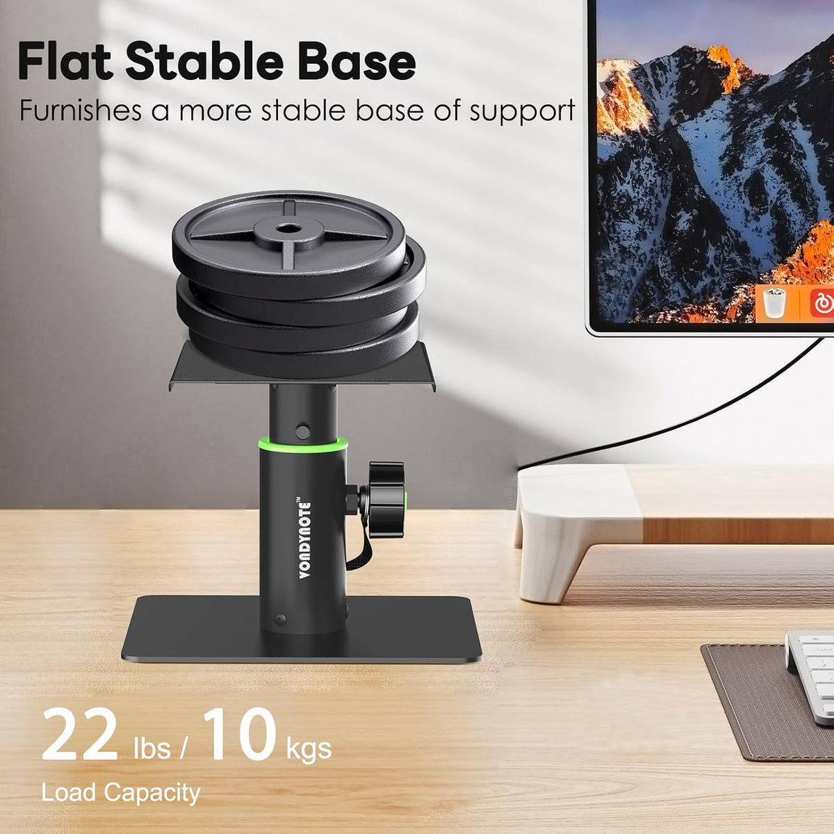 Vondynote 2-Pack Studio Monitor Stand Small 6" Tall Tablet Stand Holders