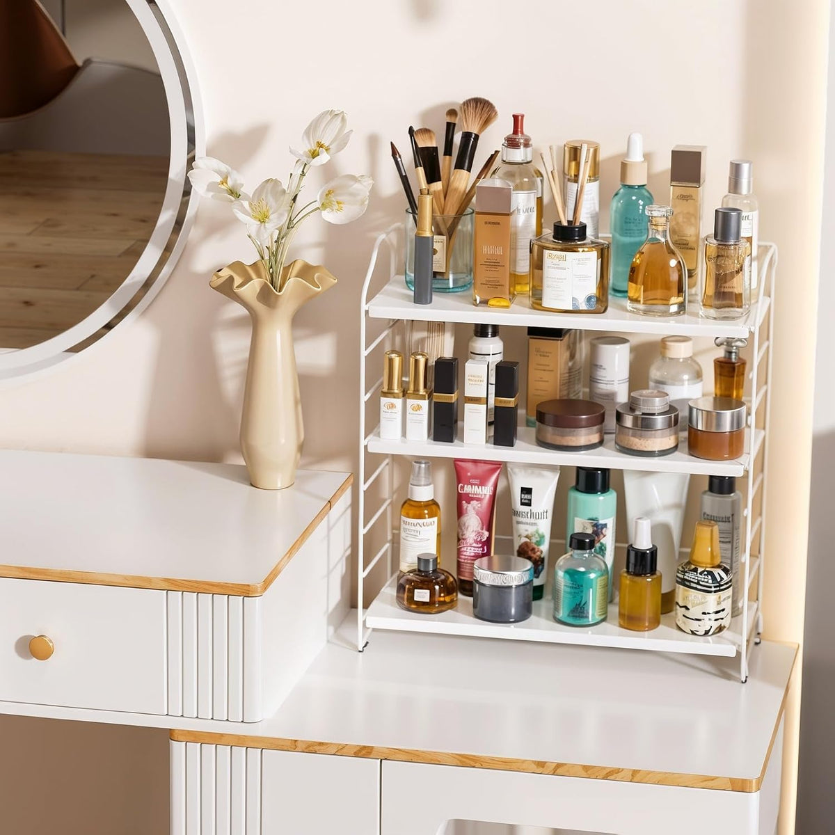 BOIVSHI Bathroom Countertop Organizer, 3-Tier Bathroom Counter Organizer, 8-L...