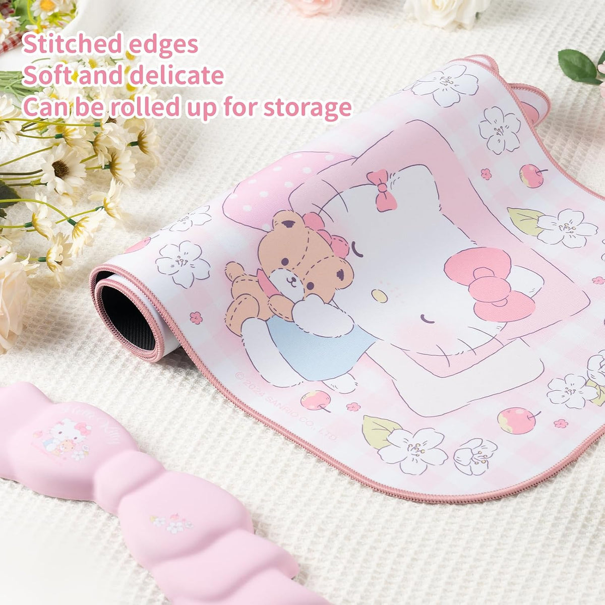 Kuitmor Kawaii Anime Mouse Pad Wrist Rest Support Set - Non-Slip Desk Mat and...
