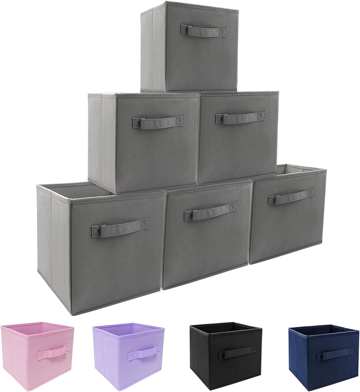 EBIGIC storage bins collapsible storage bins,cube storage organizer (Pack of ...