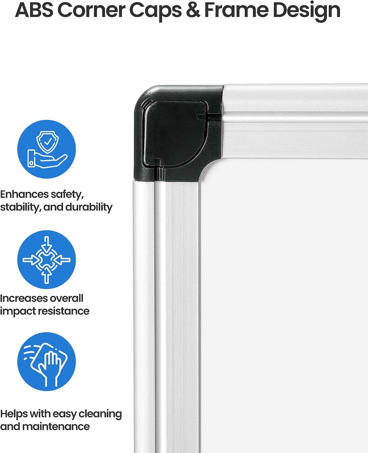 VUSIGN Magnetic White Board Kit for Wall 36" x 24", 1 Dry Eraser &a...