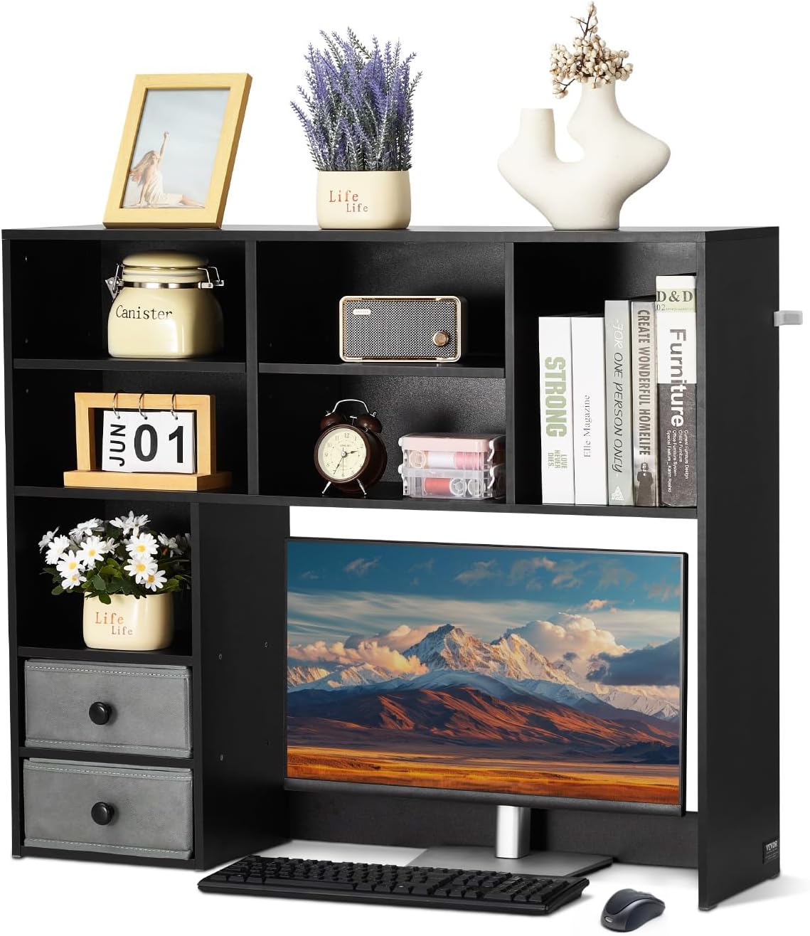 VEVOR 3-Tier Desktop Storage Organizer, 37" x 10" x 31.1" Offi...