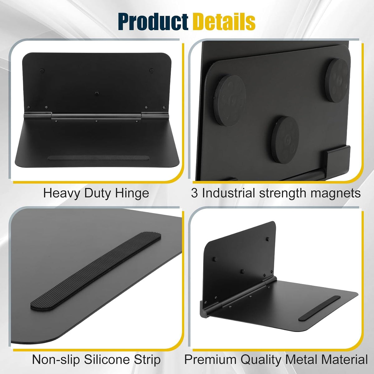 Magnetic Laptop Shelf with Bag & 3 Super Strong Magnets, 50 lb Capacity