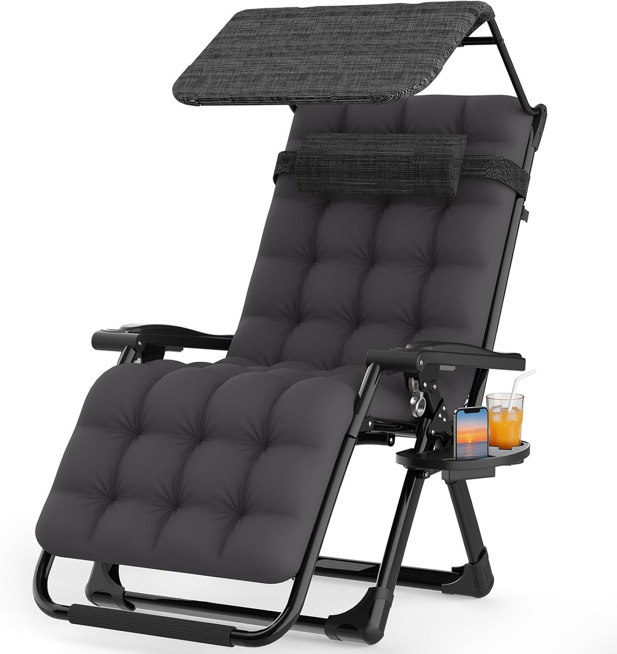 Suteck Zero Gravity Chair with Canopy, Reclining Camping Lounge Chairs