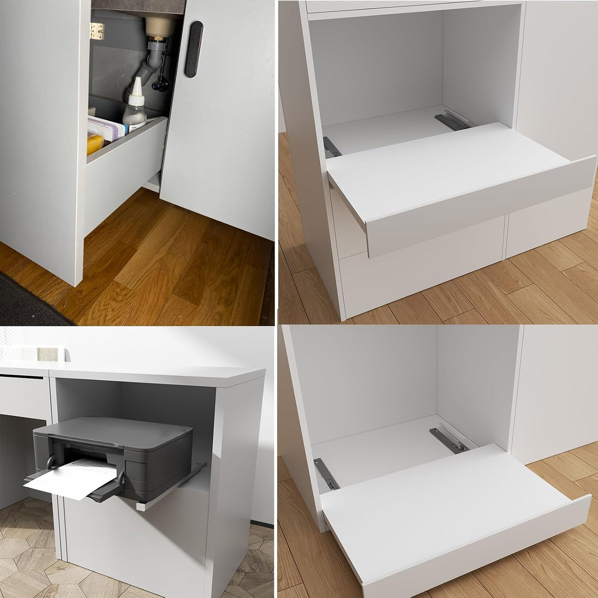 Undermount Drawer Slide Bottom Mount Pull Out Shelf Slides Full Extension