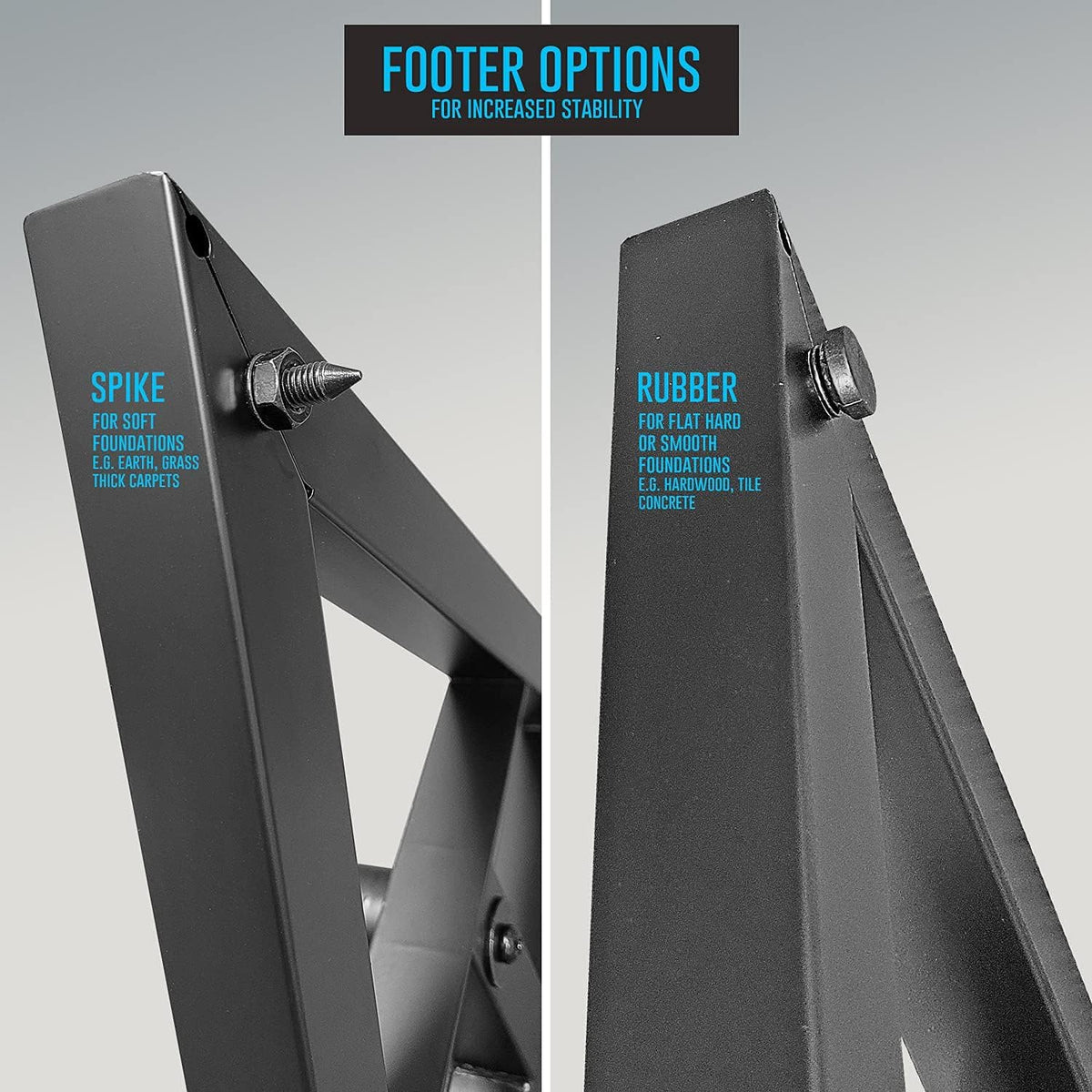 AxcessAbles Studio Monitor Speaker Stands Pair. 80lb Capacity per Stand. Adju...