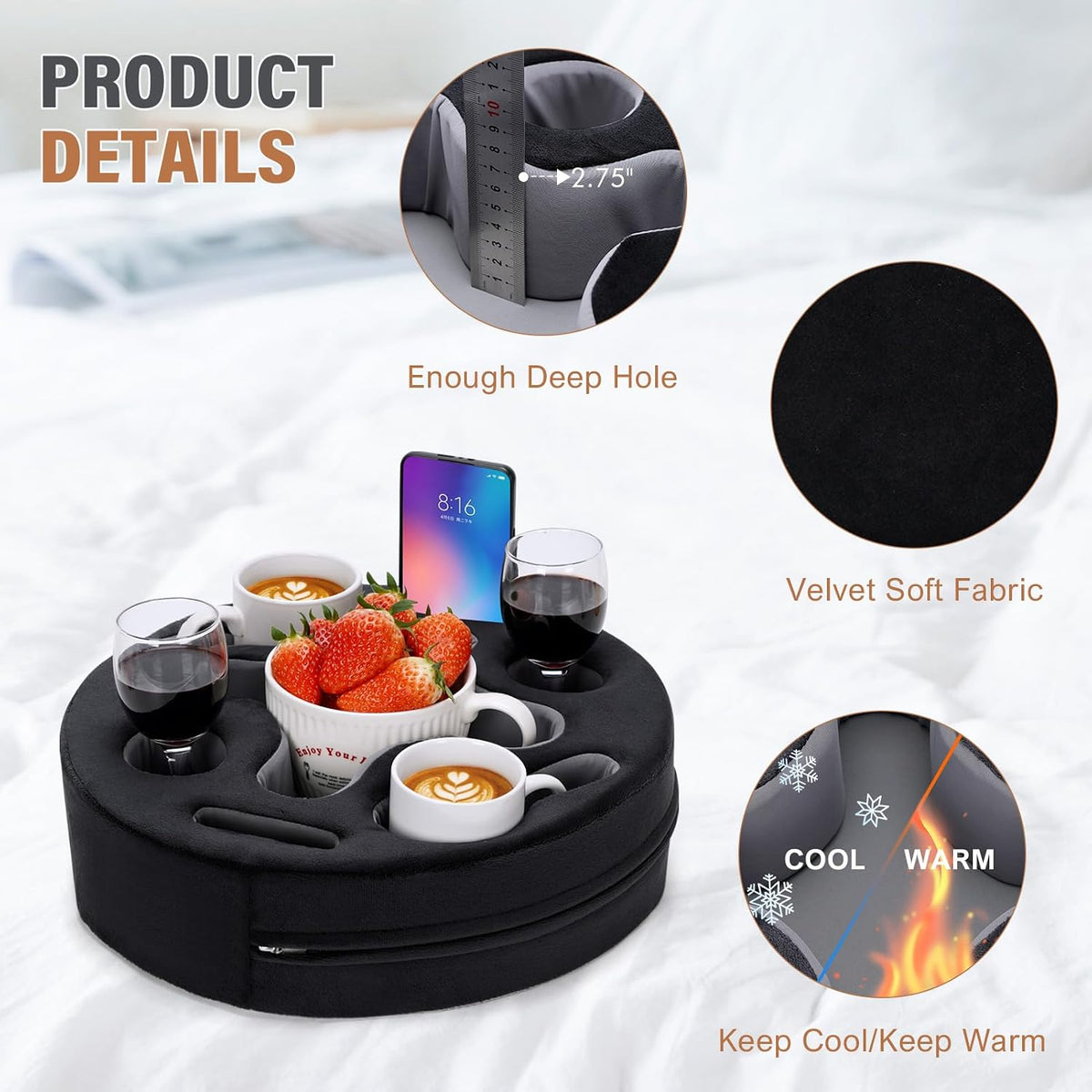 INNO STAGE Couch Cup Holder Pillow Sofa Caddy Buddy