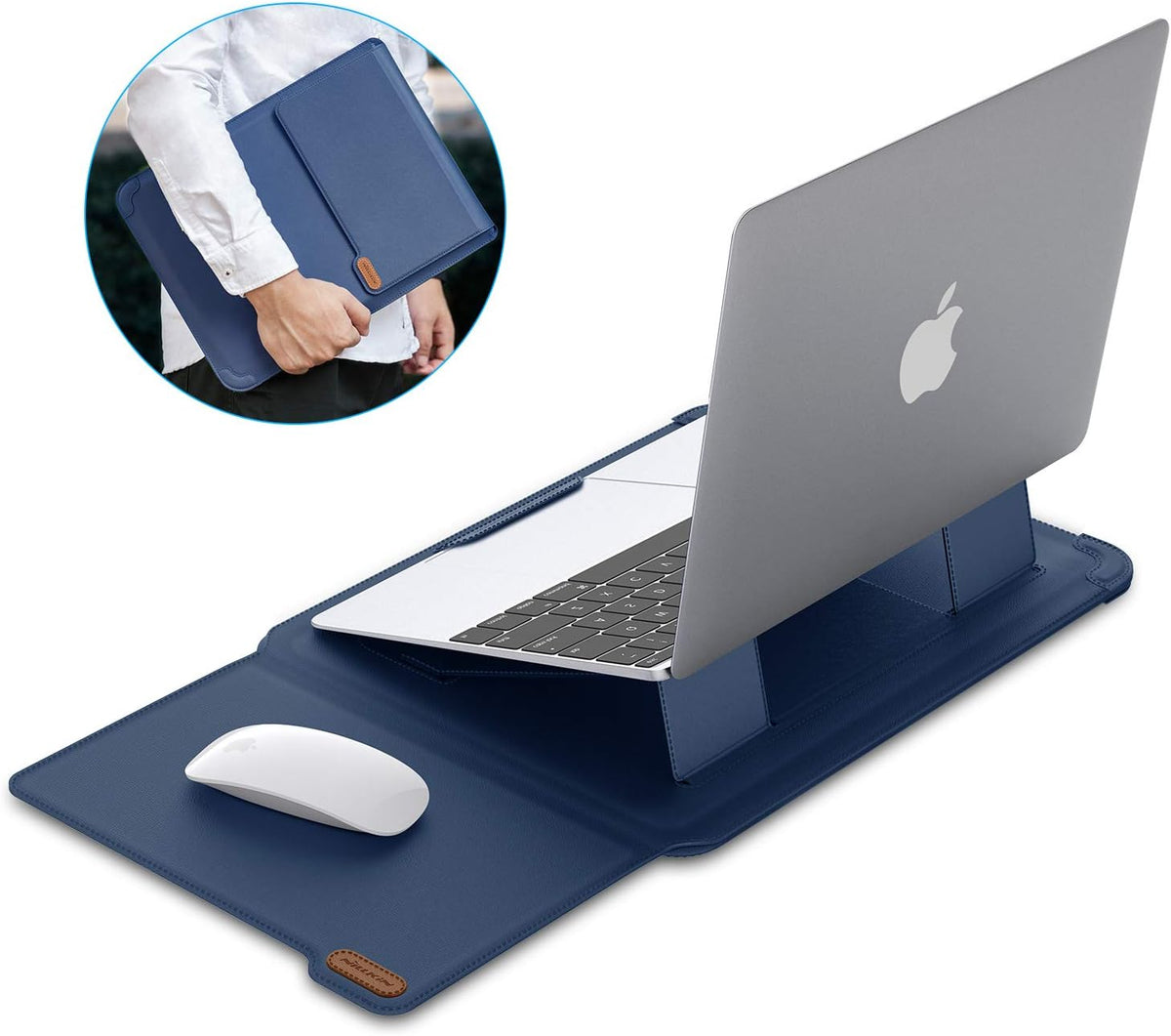 Nillkin 15.6 inch Laptop Sleeve with Stand (3-in-1), 2 Stand Modes, Blue