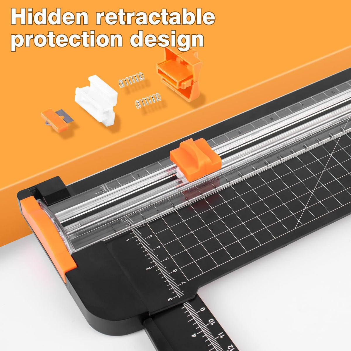 ZEQUAN 18-Inch Paper Trimmer, Slider Cutter, 3 Blades, Cardstock Crafts
