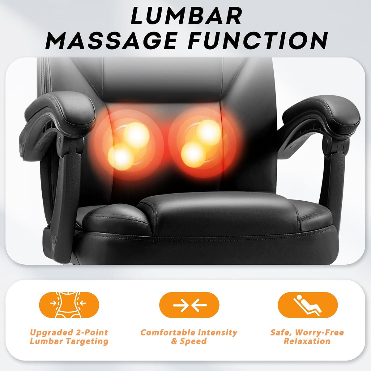 Furmax Massage Office Chair with Foot Rest Executive Big and Tall Office Chai...