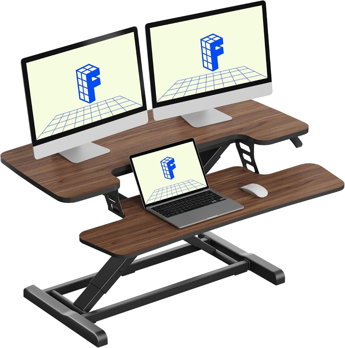 FLEXISPOT 36" Standing Desk Converter, Dual Monitor Desk Riser, Sit Stan...