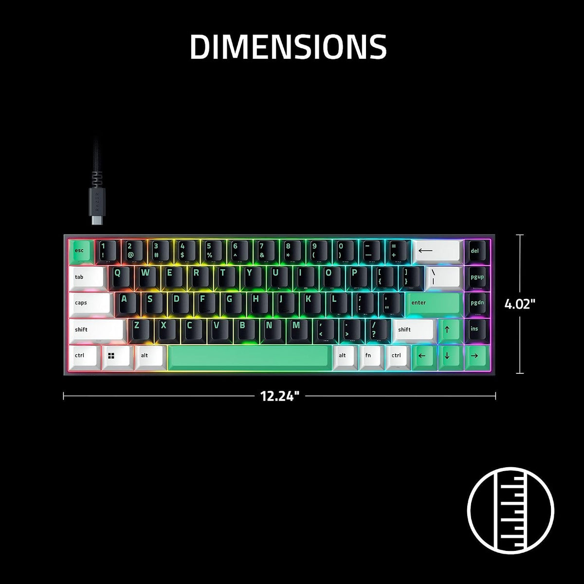 Razer Reclusa X Mini 65% Hot-Swappable Mechanical Gaming Keyboard