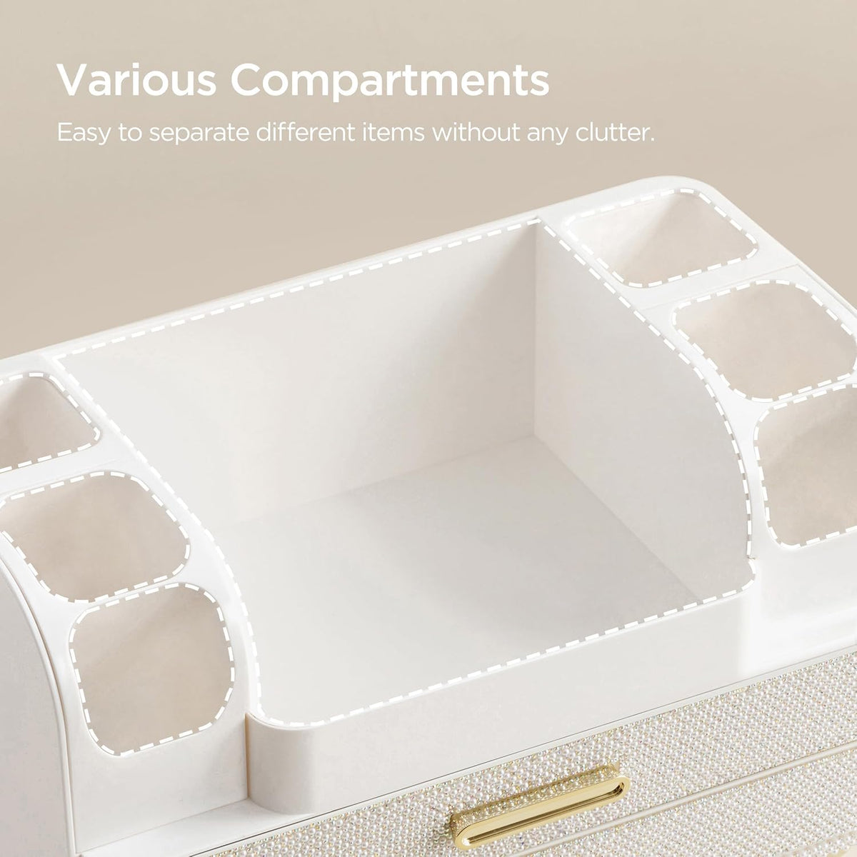 HBlife Makeup Organizer for Vanity with Brush Holder, Large Bathroom Countert...