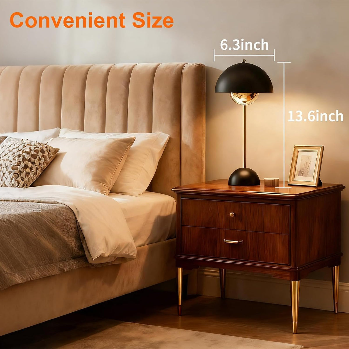 Dawnrise Cordless Table Lamp with 3 Color Temperatures, Modern Luxury Style