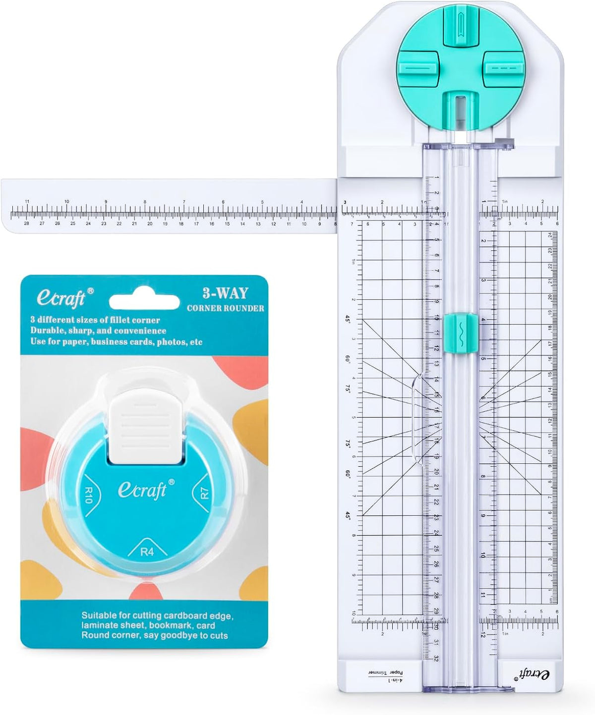 Ecraft 4-in-1 Paper Trimmer & 3 in 1 Paper Corner Rounder Punch
