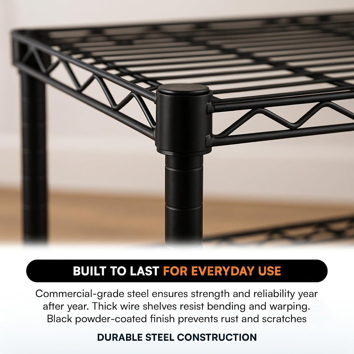 2-Tier Media Shelf Organizer with Adjustable Shelves with 125-lb Capacity Per...