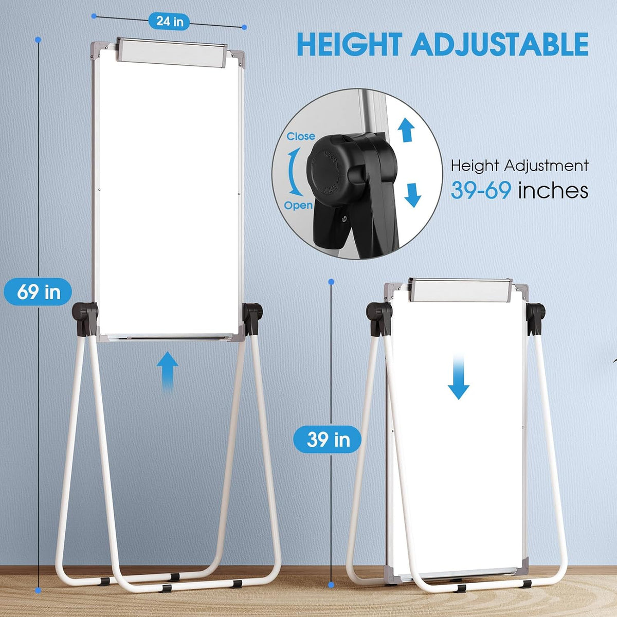 MaxGear Whiteboard with Stand 36" x 24" Easel Whiteboard Monthly Ca...