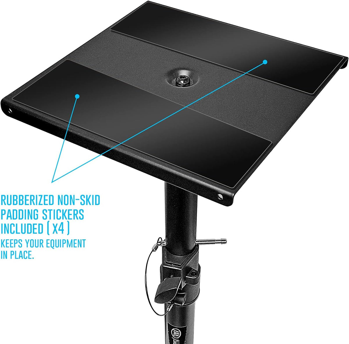 AxcessAbles Studio Monitor Speaker Stands Pair. 80lb Capacity per Stand. Adju...
