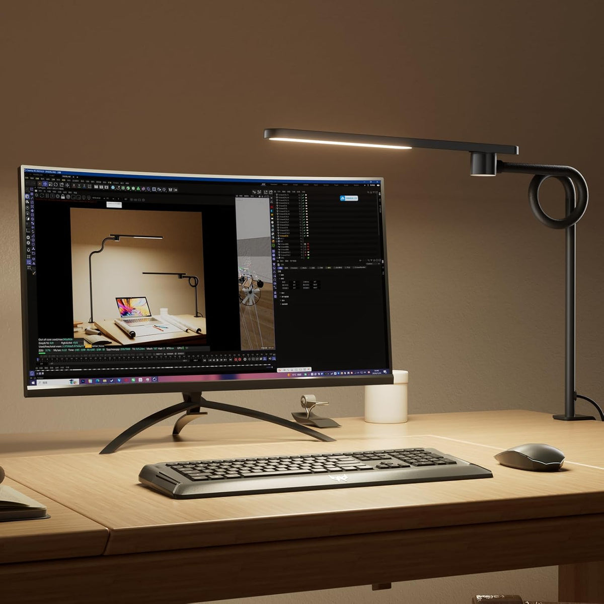 Honeywell HJ2 Clip On LED Desk Lamp with Clamp, Adjustable Reading Light