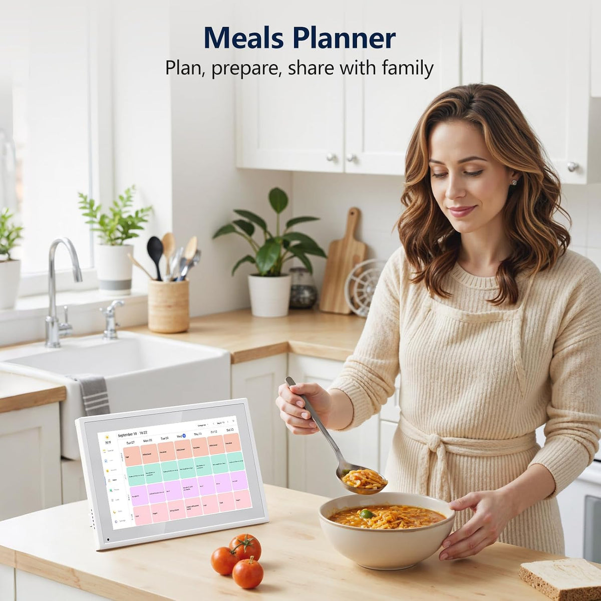 Digital Calendar, 10.1 Inch Smart Electronic Desk Calendar & Chore Chart,...