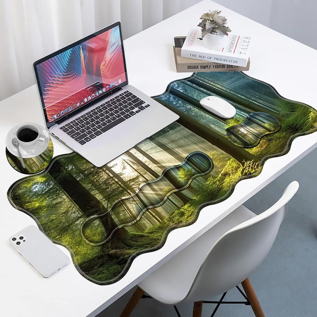 Gaming Mouse Pad Set with Wrist Support, 31.5"x11.8" Large Non-Slip...