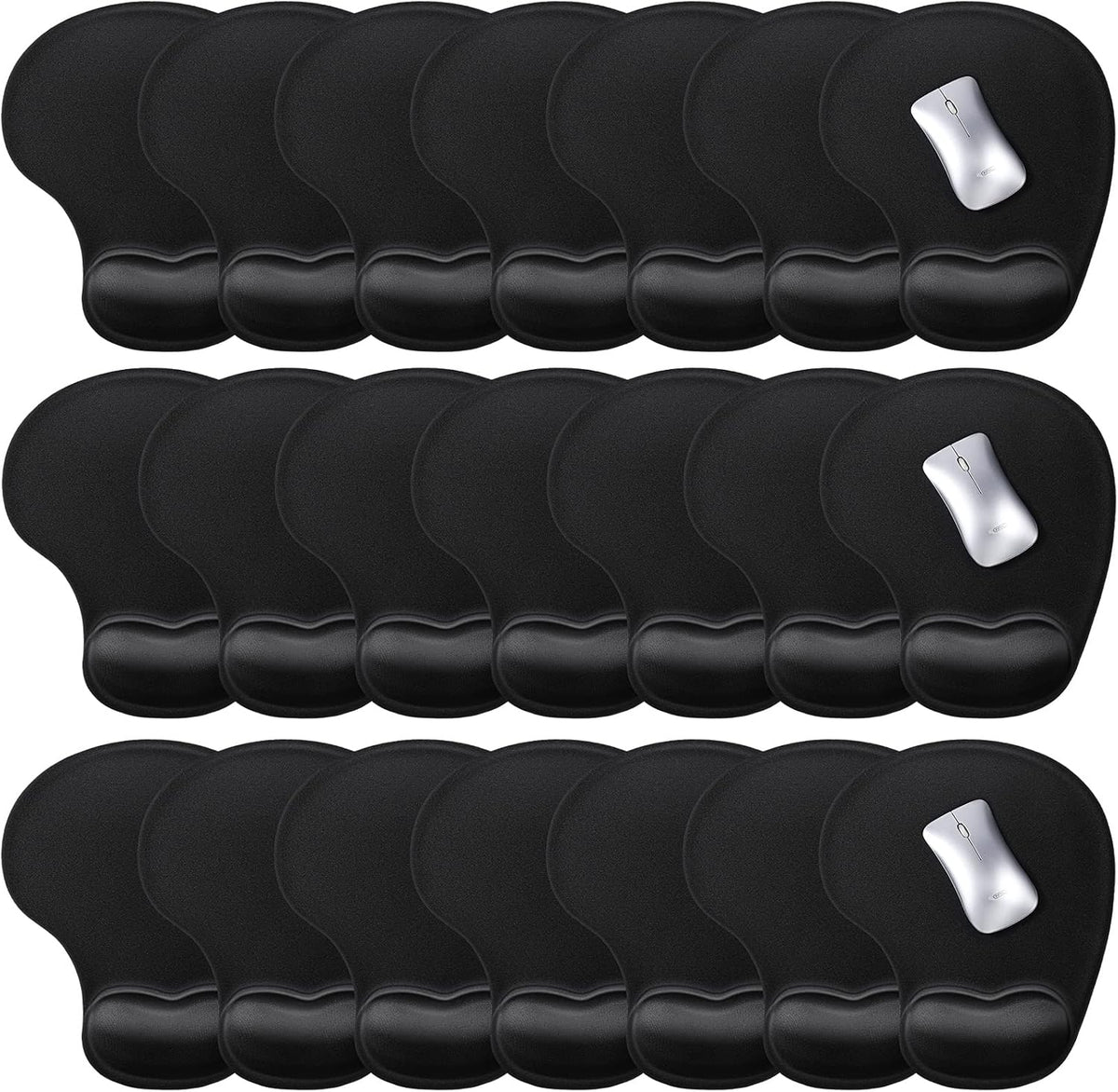20 Pieces Ergonomic Mouse Pad with Wrist Support Gel Mouse Pad with Wrist Res...
