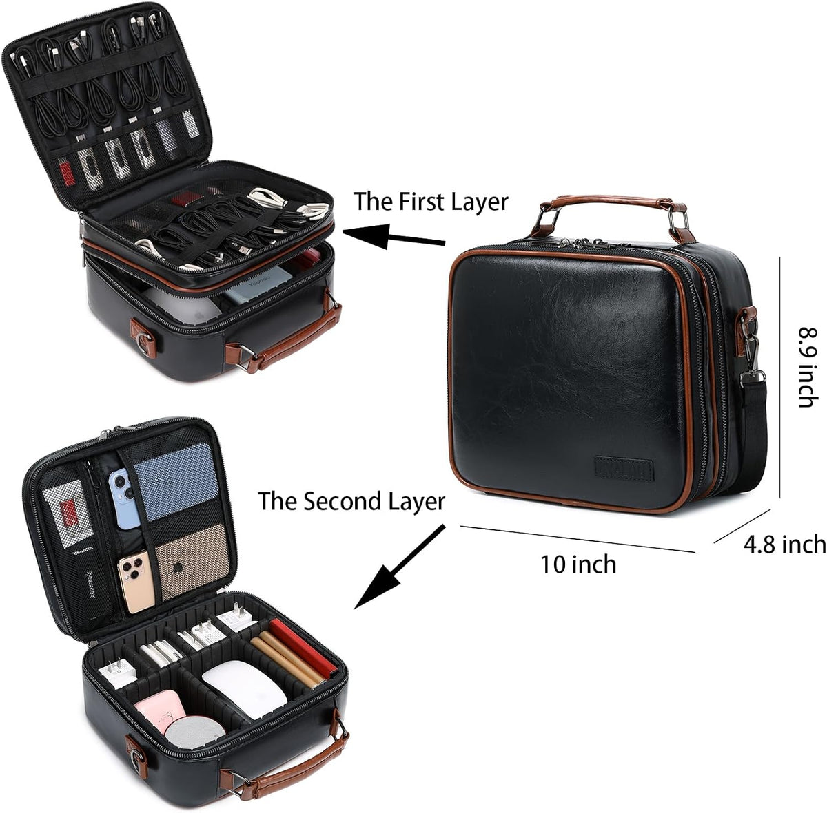 KYALOU Electronics Travel Organizer, Large Electronic Accessories Cable Case ...