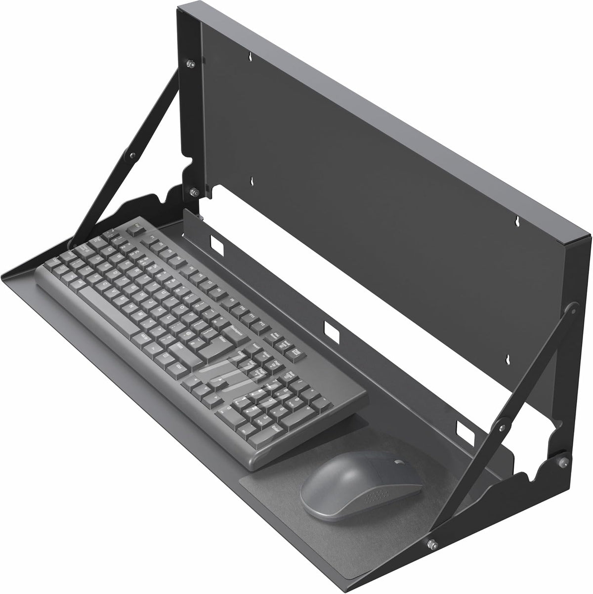 VIVO Black Flip Down 24 Inch Keyboard Tray Wall Mount, Mount-FDKB1
