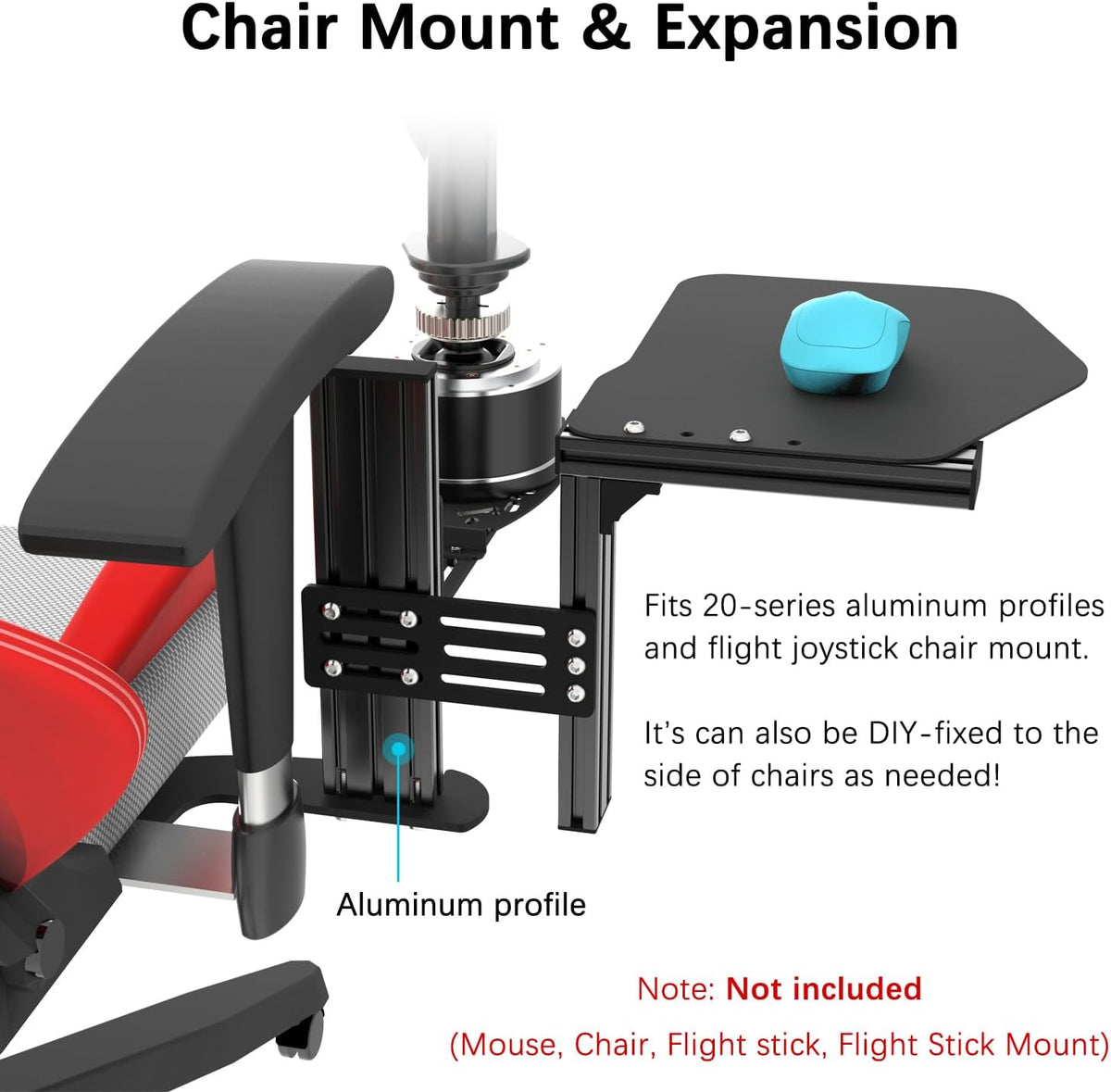 EG STARTS 1x Metal Extend Mouse Pad Holder Platform, Adjustable Horizontally ...