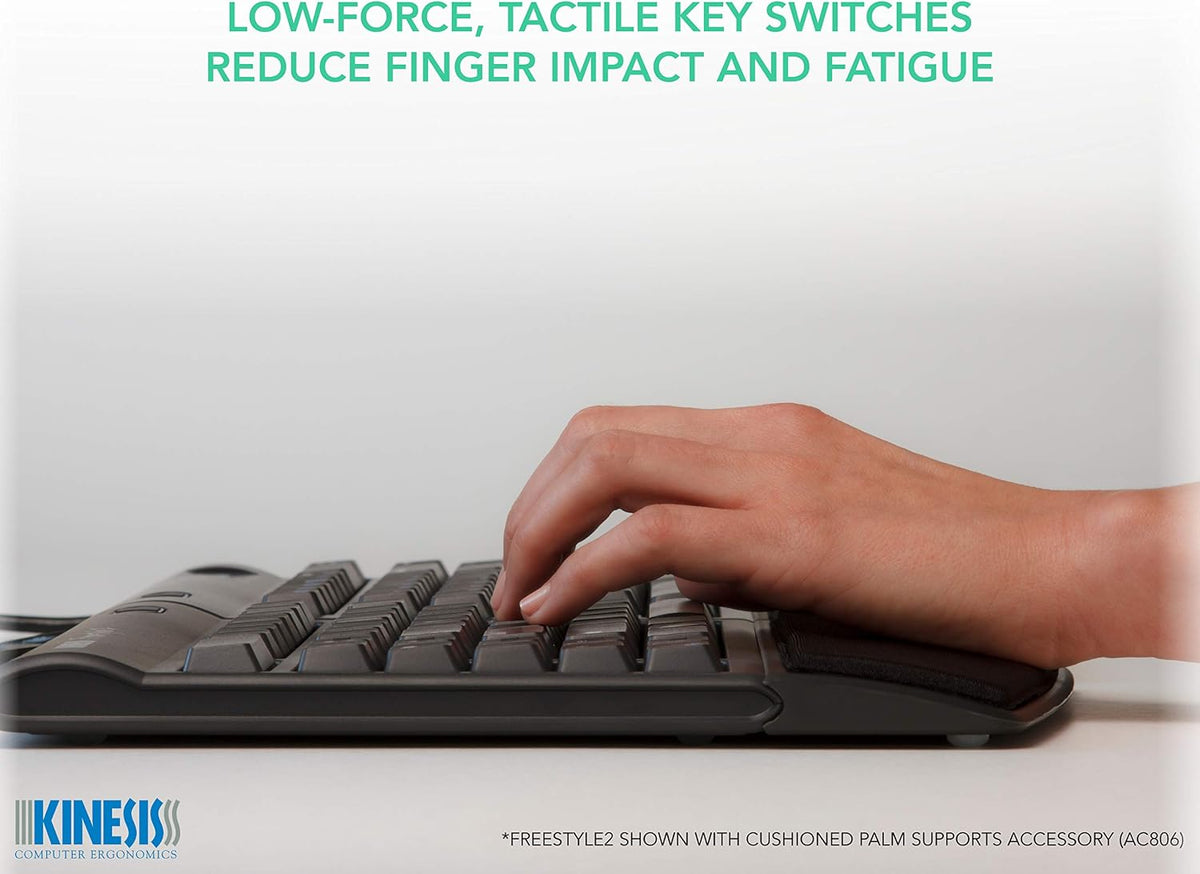 KINESIS Freestyle2 Blue Wireless Ergonomic Keyboard for PC (9" Separatio...