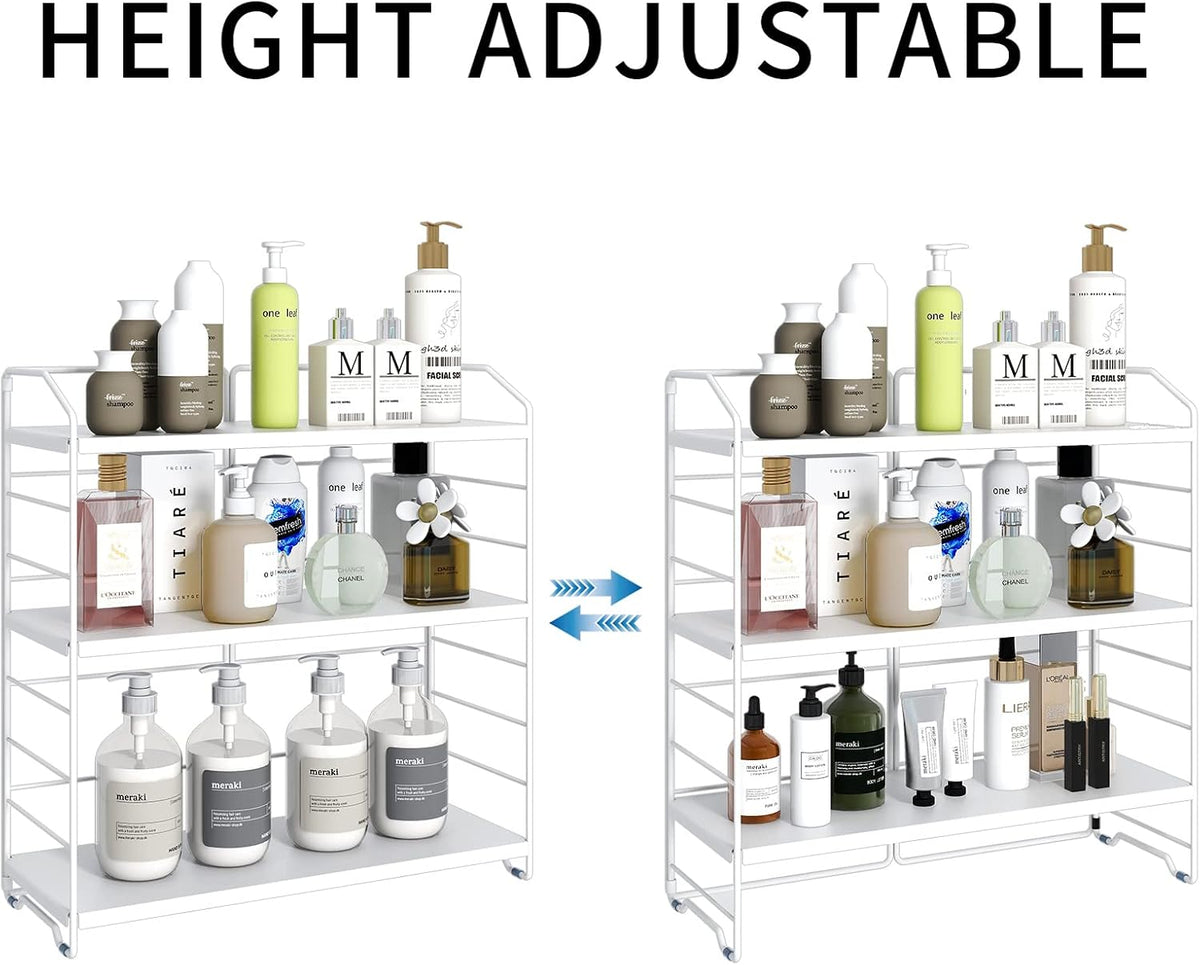 BOIVSHI Bathroom Countertop Organizer, 3-Tier Bathroom Counter Organizer, 8-L...