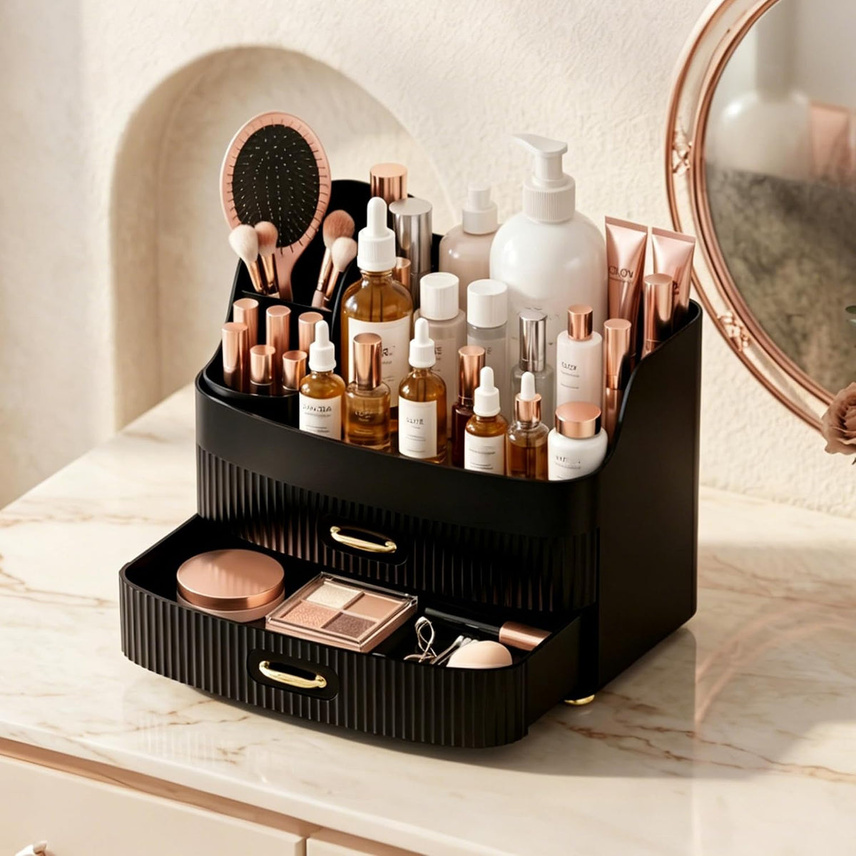 Makeup Organizer for Countertop Vanity Skincare Storage for Perfume Lipstick ...