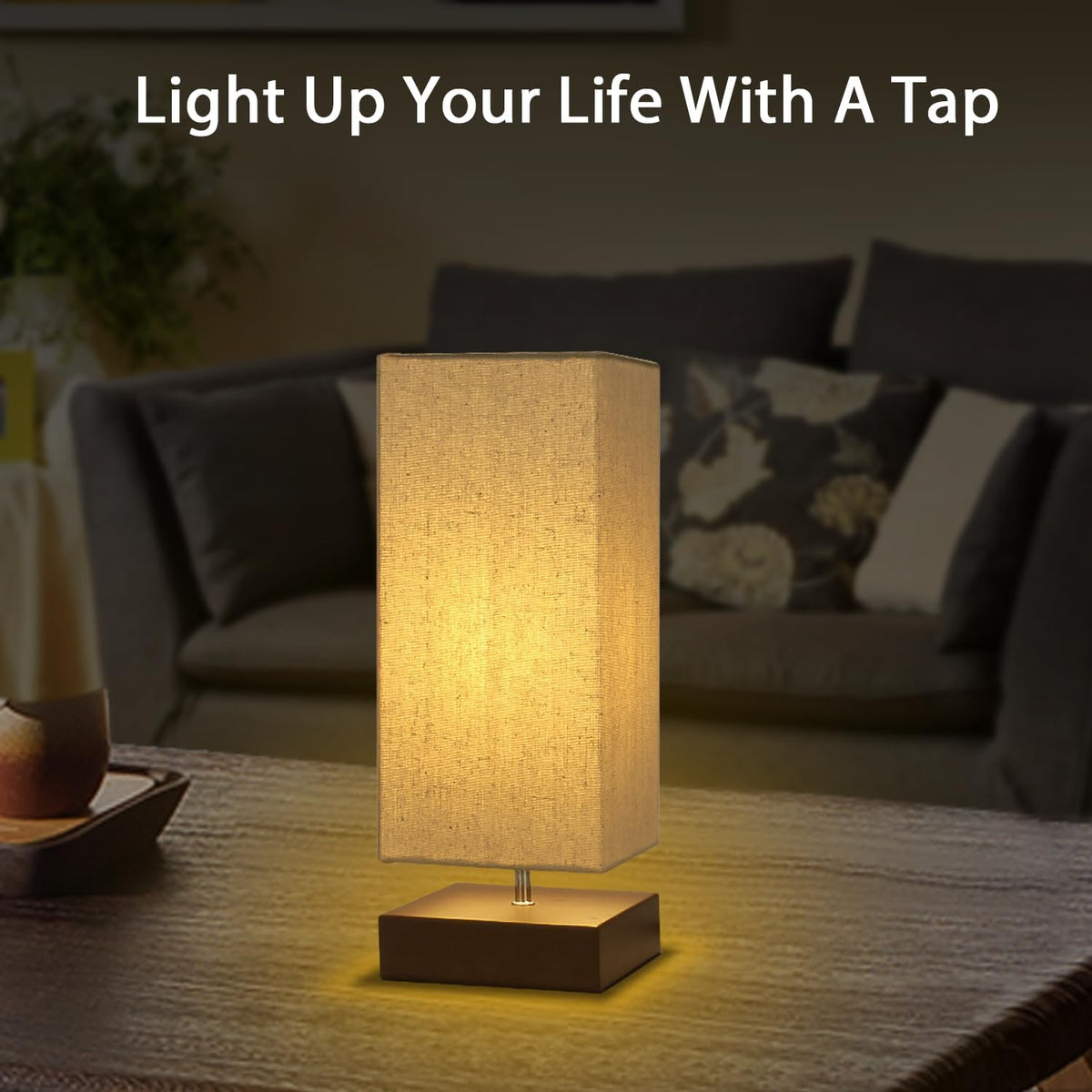 Touch Control Table Lamp Bedside 3 Way Dimmable Touch Desk Lamp Modern Nights...