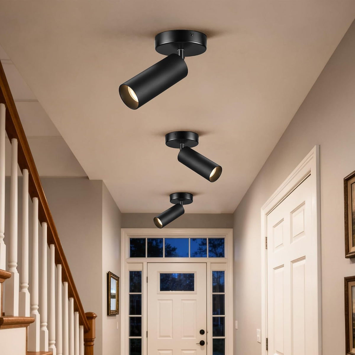 Flush Mount Ceiling Light Fixture, Dimmable Adjustable Ceiling Spotlight Dire...