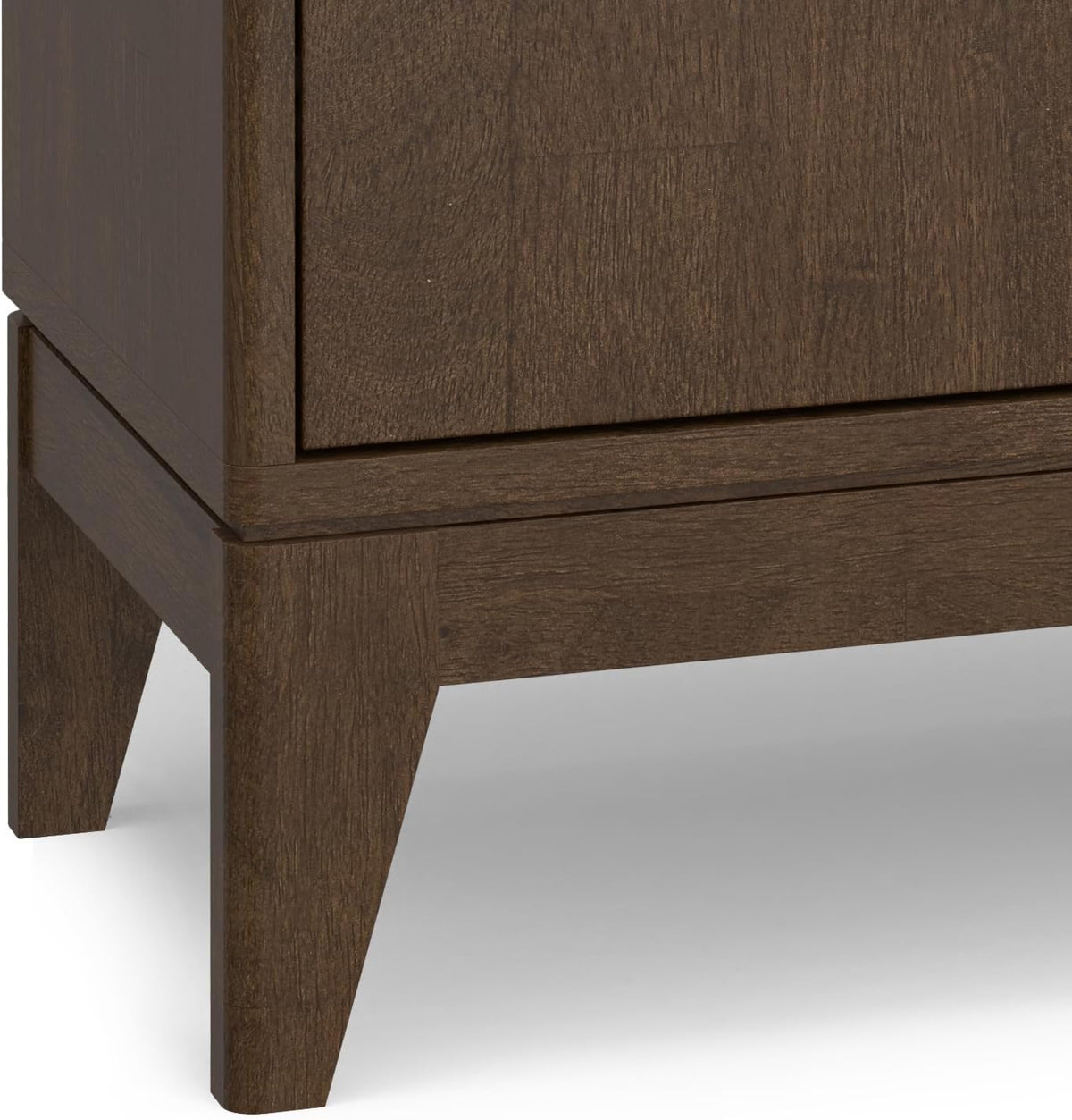 SIMPLIHOME Harper 38" Wide Solid Wood 2-Door Buffet in Walnut Brown