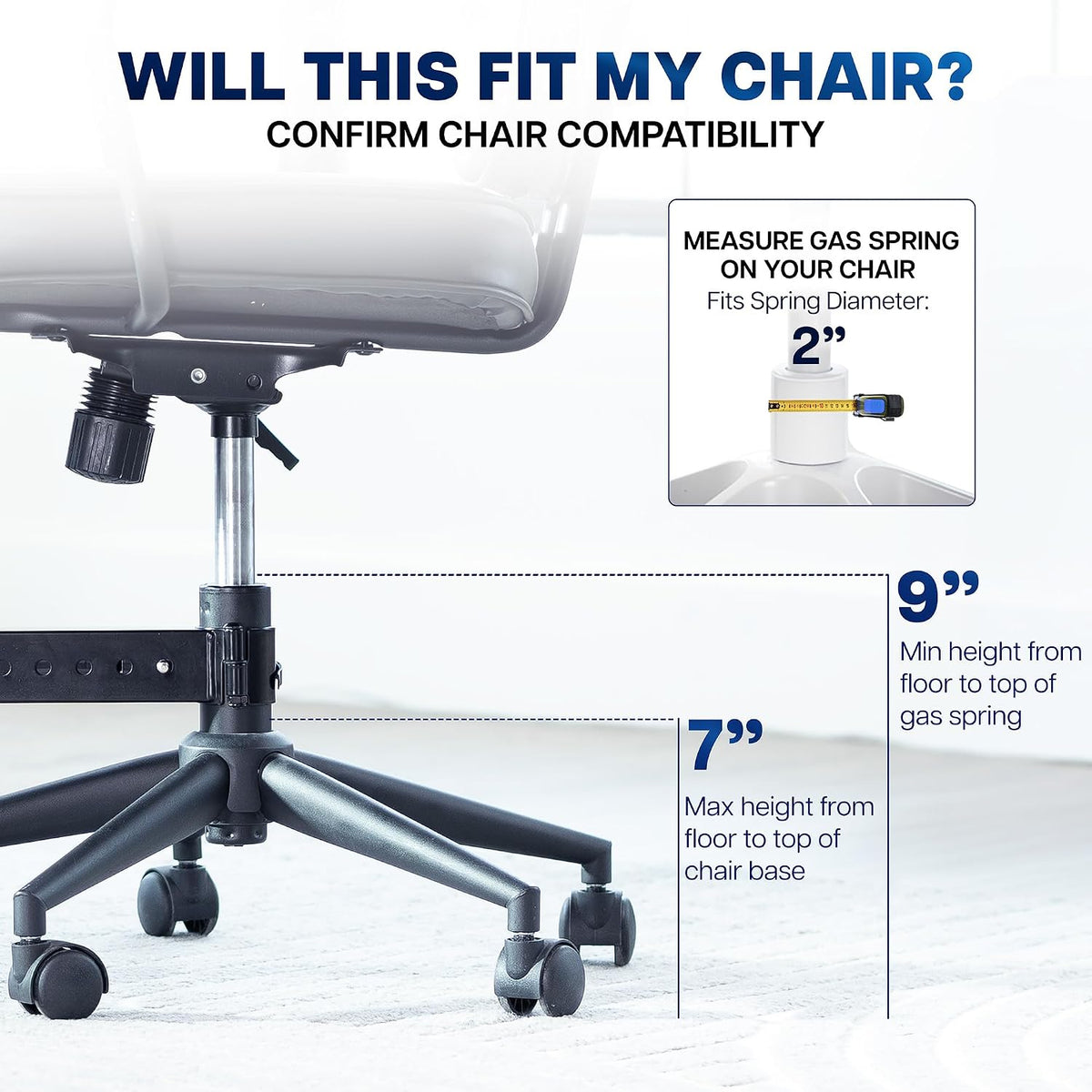 VIVO Black Retrofit Footrest for Office Chair, Chair-REST1