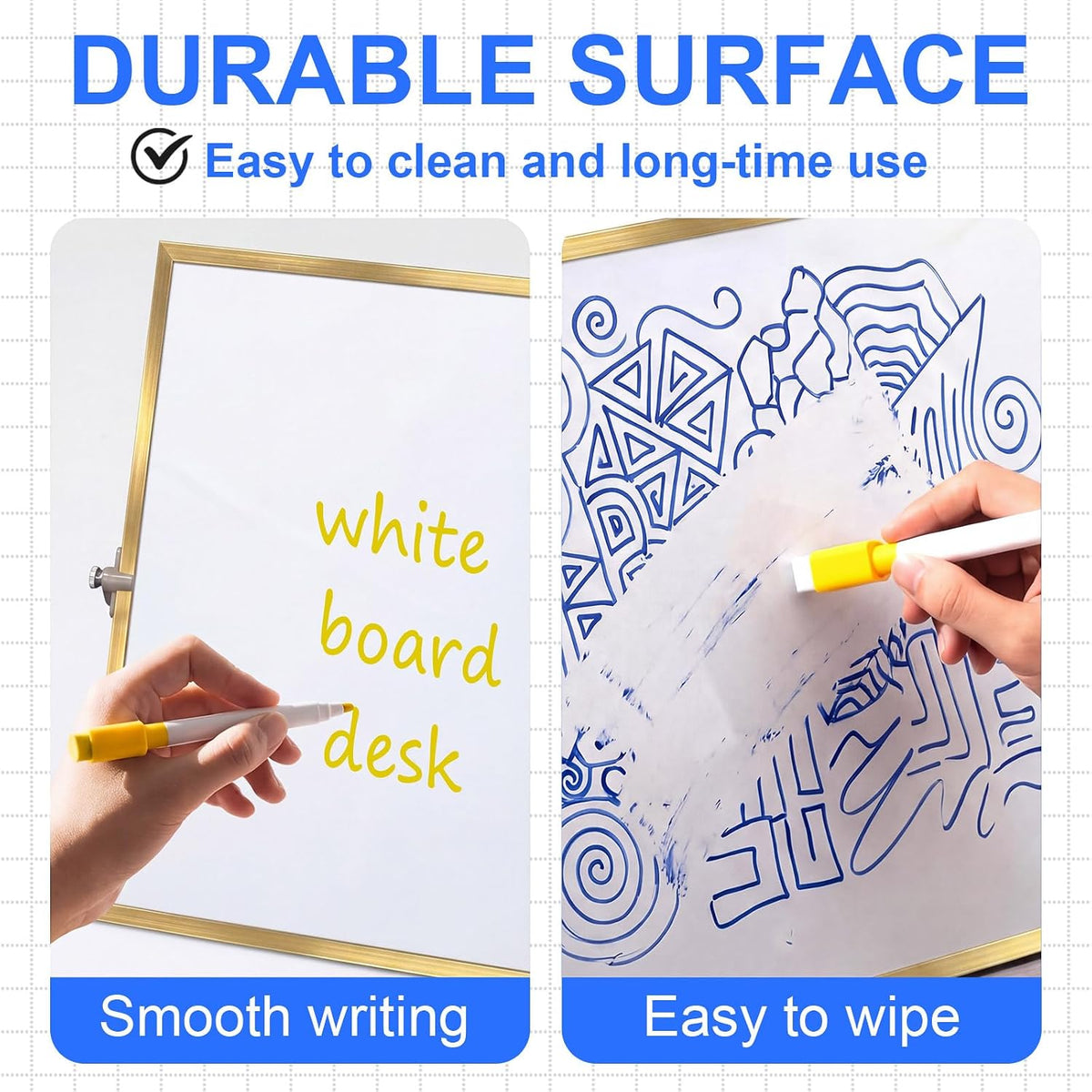 Lincia 16x20inch Sturdy Portable Dry Erase White Board, Magnetic Double Sided...