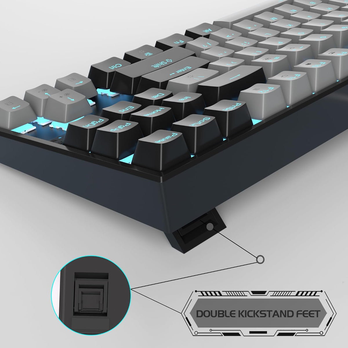 MageGee 75% Mechanical Gaming Keyboard, Blue Switch, LED Backlit, 87 Keys Com...