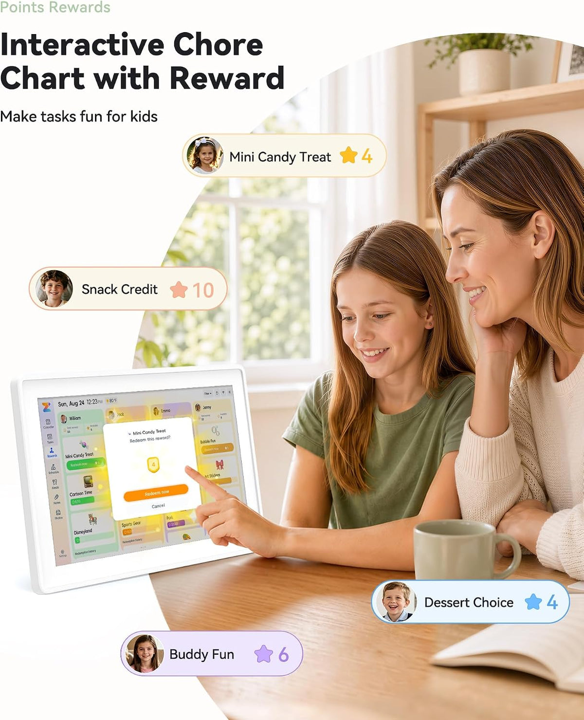 Digital Calendar,15.6-inch Digital Wall Planner & Chore Chart, Touchscree...
