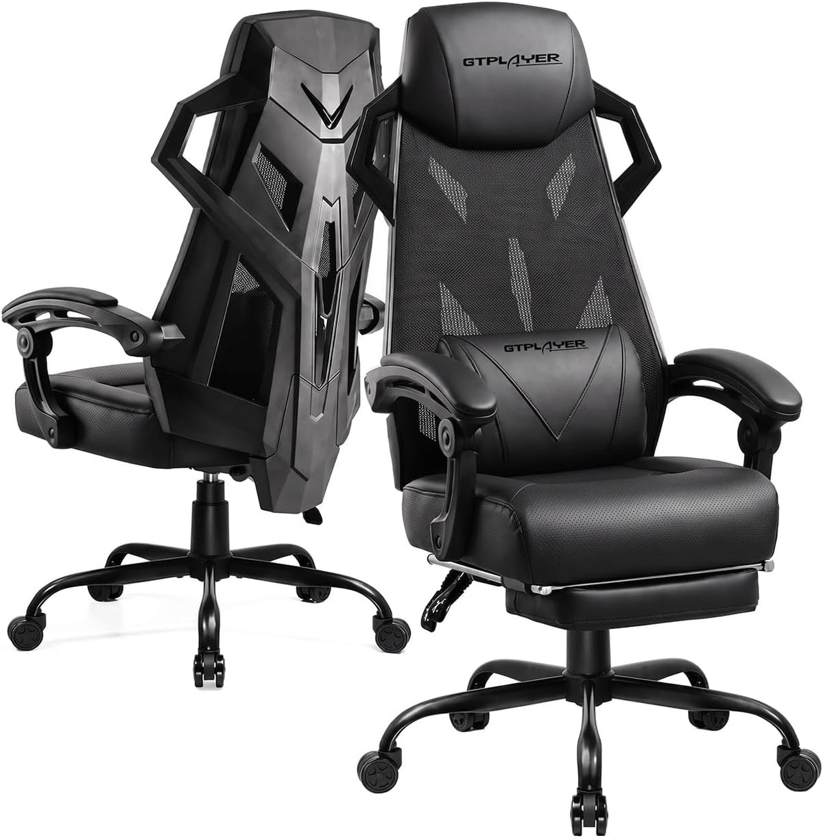 GTPLAYER Gaming Chair, Computer Chair with Mesh Back, Ergonomic Gaming Chair ...